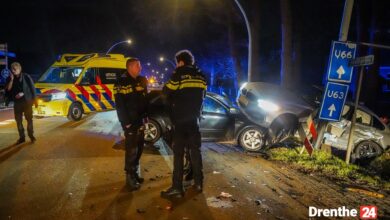 Auto belandt bovenop andere auto bij ongeval op N376 Erm – Drenthe24